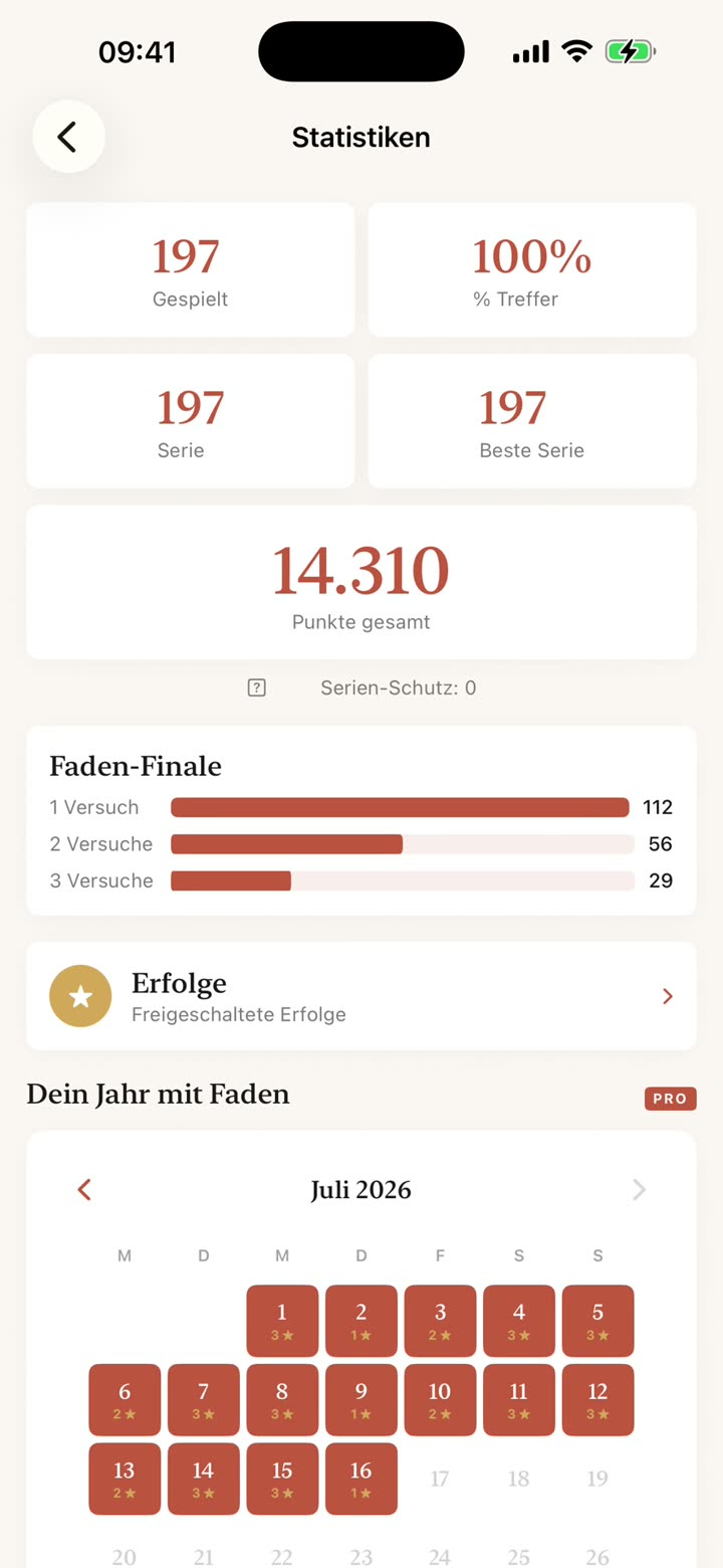 Statistiken und Erfolge — Hilo