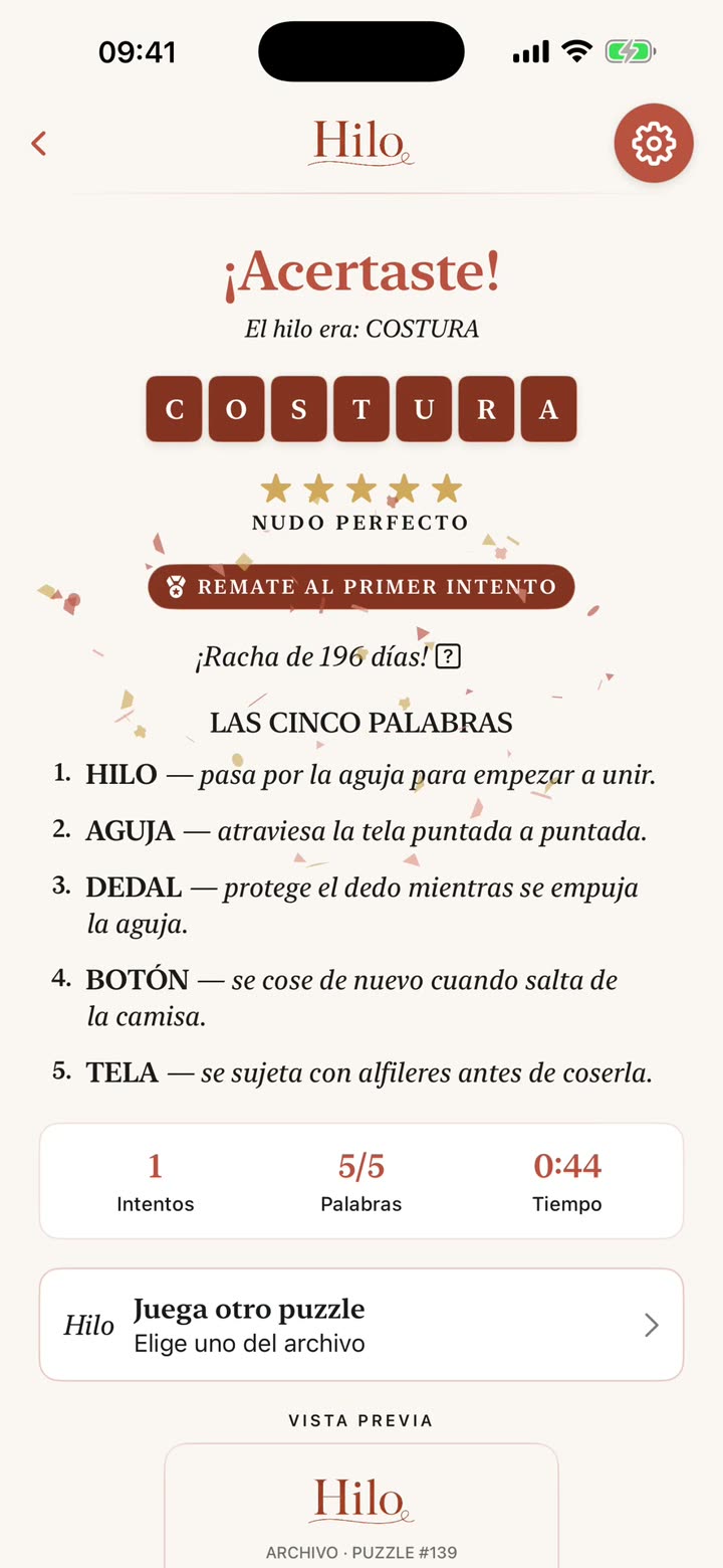 Encuentra el hilo — Hilo