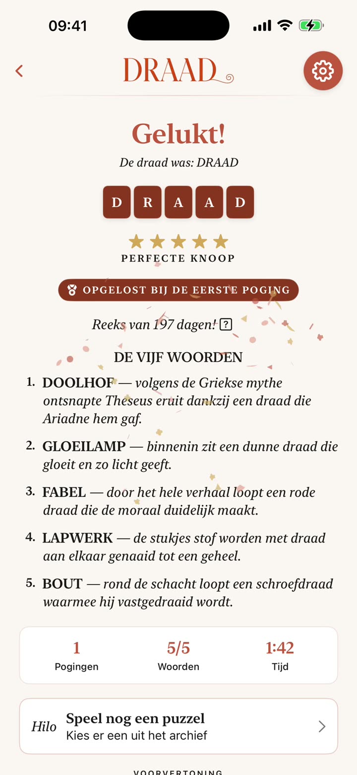 Vind de draad — Hilo