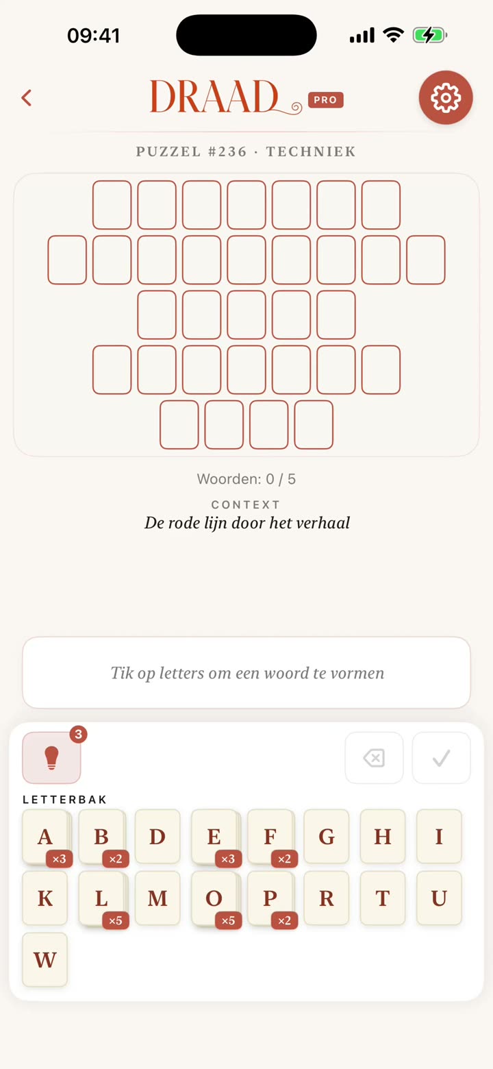 Vind vijf woorden — Hilo